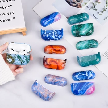 

Marble Pattern Wireless Earphone Cases For Apple Airpods Pro Protective Covers For AirPods Pro Hard PC Case Cover Charging Shell