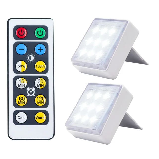 2 lamp 1 controller СВЕТОДИОДНЫЙ беспроводной сенсорный выключатель с регулируемой яркостью ночной Светильник питание от аккумулятора для лестницы коридор шкаф спальня мини smart ночной Светильник s домашний декор - Испускаемый цвет: 2 lamp 1 controller