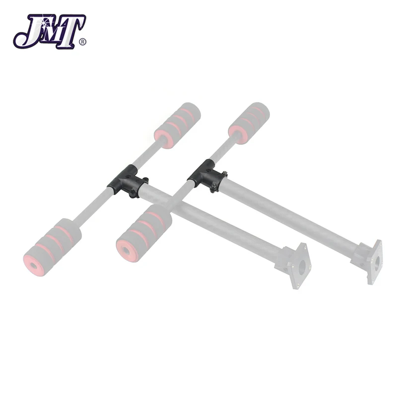 Connecteur tube T 16mm-10mm pour train d'atterrissage drone S550 Y580, montrant les deux diamètres de tube.