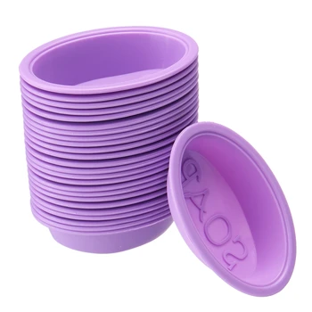 

25Pcs Square Silicone Soap Mold DIY Handmade Oval Making Baking Cupcake Mould