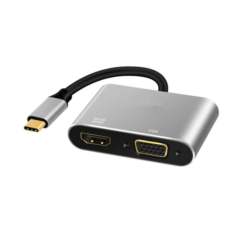 

Type-C To Hdmi Docking Station Vga Conversion Cable For Apple Computer Ipadpro Mac Notebook With Projector