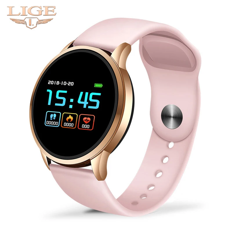 

New Waterproof Women Smart Watch Men Sports Smartwatch Heart Rate Monitoring Function Fitness Tracker Fashion Smart Watches+Box