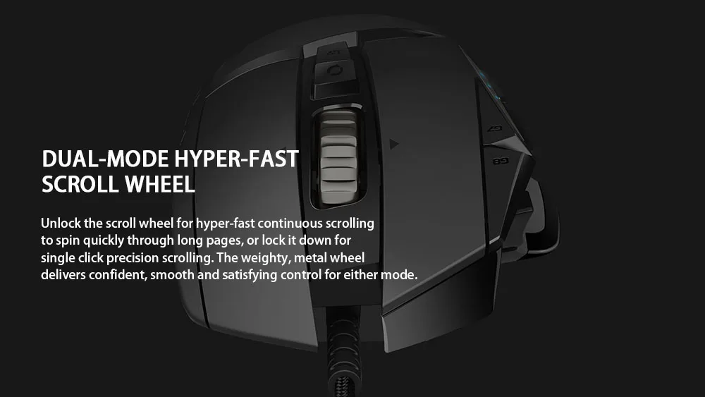 Logitech G502 HERO High Performance Gaming Mouse with 16,000DPI Programmable Tunable LIGHTSYNC RGB for Mouse Gamer Hero Sensor