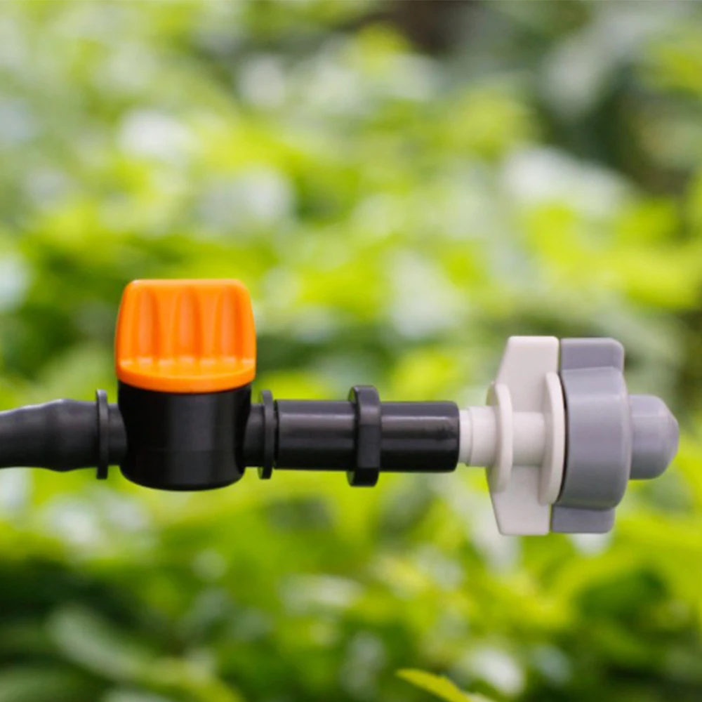 10PCS 4/7mm Micro Hose Garden Irrigation Barbed Water Flow Control Valve Drip Irrigation Fittings