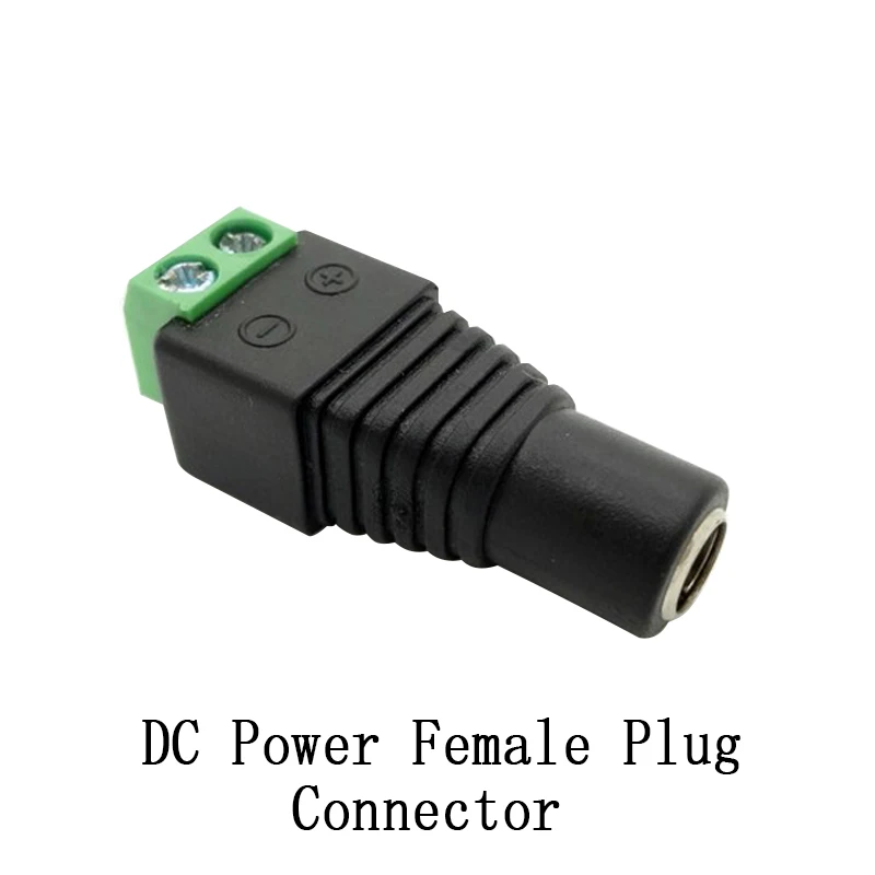 

100pcs/lot 2.1 x 5.5mm DC Power Female Plug Jack Adapter Connector (Used for cctv camera AHD camera IP camera and DVR/NVR)