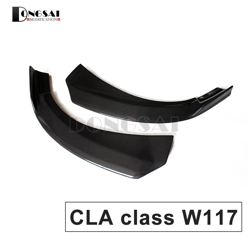 Carbon Fiber Front Bumper Lip Spoiler Splitter Cup Spoiler Flap for Mercedes CLA W117 C117 CLA250 CLA45 style 2013