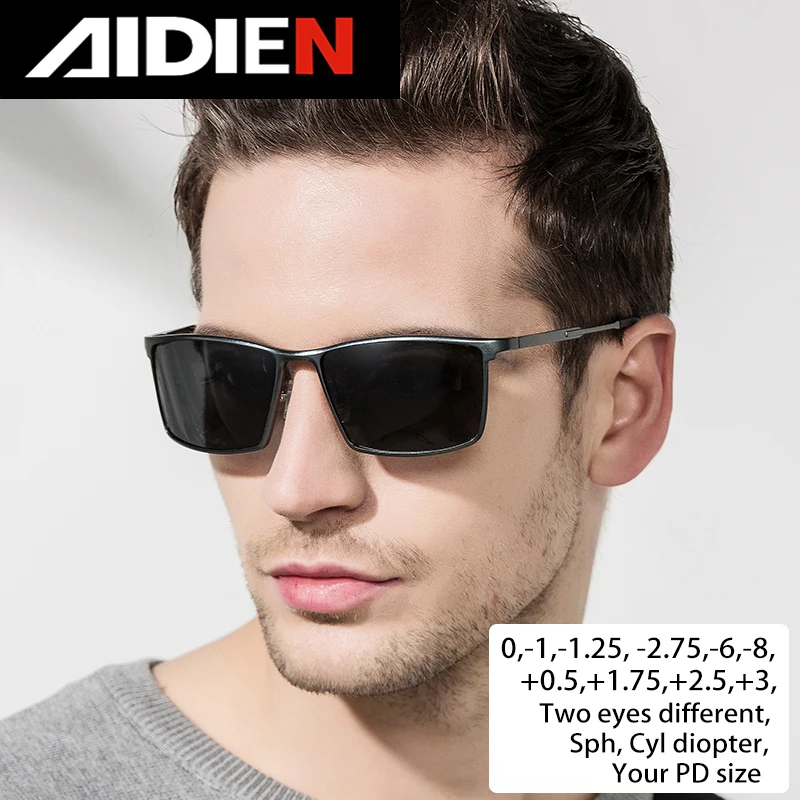Men's sunglasses myopia with diopter polarized prescription glasses