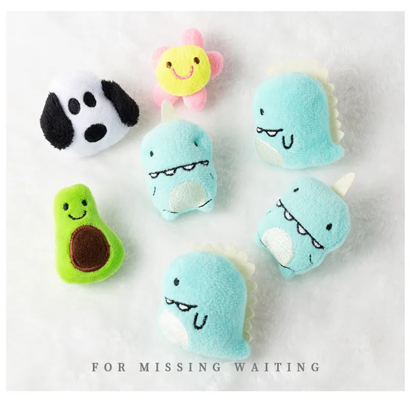 Avocado Car Sun Flower Plush Brooth Plane Koala Cloth Bag Decoration Dinosaur Cartoon Pin Girl Kids1