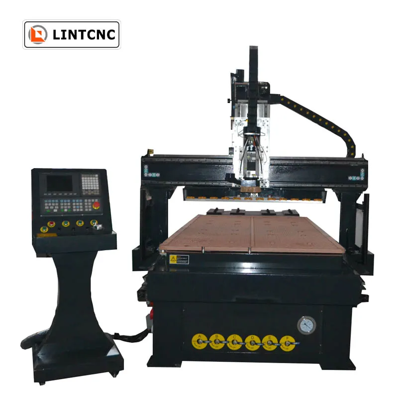Vacuum table +5.5kw Vacuum pump 1325 Automatic tool change cnc router machine priceWood Routers