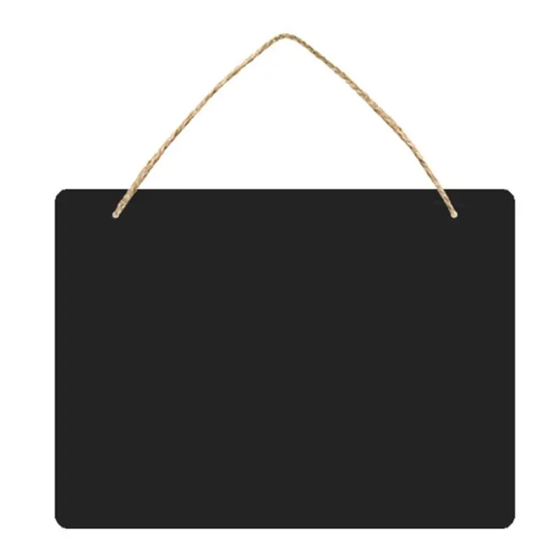 Rustic Chalkboard Hanging Signs Double Sided for Standard Chalk Message Board for Business Stores, Bars, Barber Shops