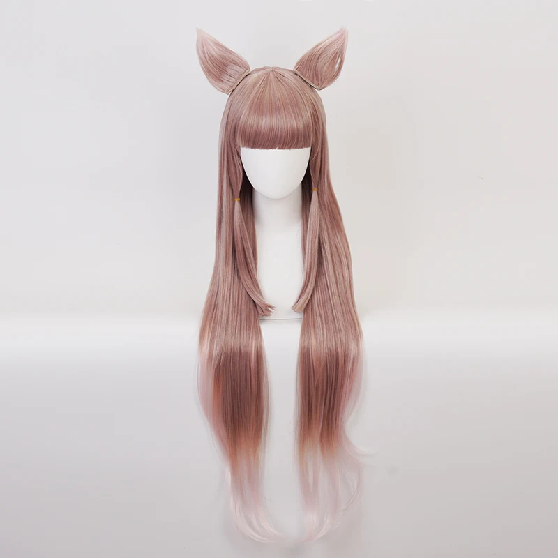 Himemiya Maho Wigs From Princess Connect! Re:dive Long Cosplay With Ears Heat Resistance Synthetic Hair + Wig Cap |