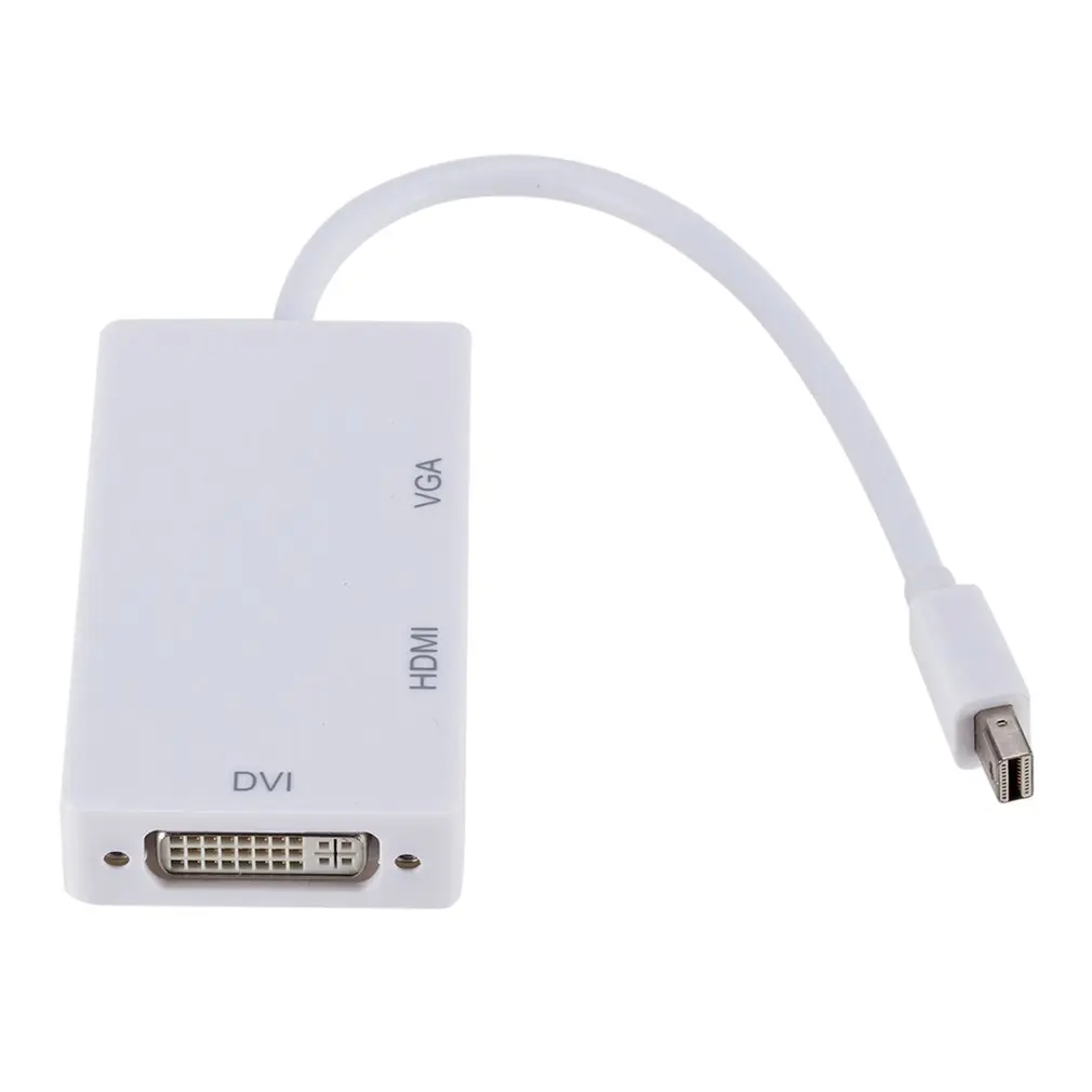 3в1 мини дисплей порт DP Thunderbolt к DVI VGA HDMI адаптер для Apple MacBook черный белый аксессуары