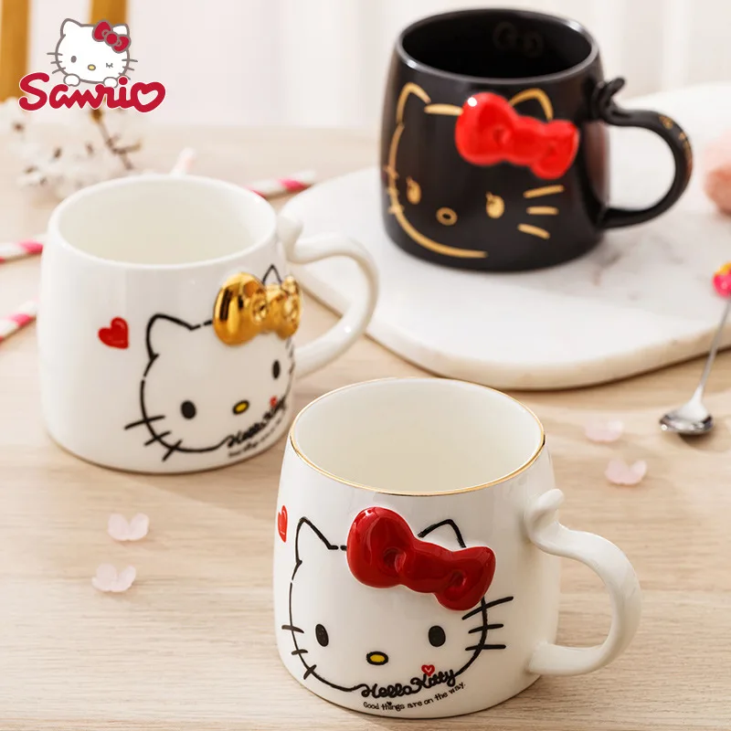 

New Cute Cartoon Ceramic Mug Creative Men and Women Couples with Spoon Drinking Water Coffee Cup