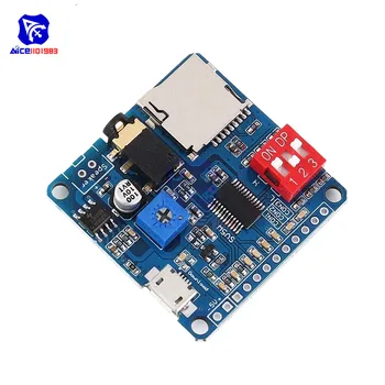 

diymore 5W Voice Playback Module Board MP3 Music Player SD/TF Card Integrated I/O Trigger UART Protocol Control for Arduino