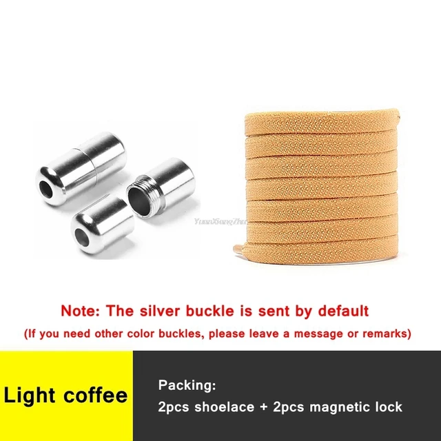 New Elastic Laces without ties Shoelaces for Sneakers Flat No Tie Shoe laces Kids Adult Quick Shoe lace Rubber Band Shoestring light coffee