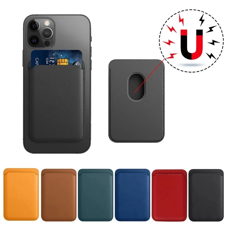 Mag adsorbimento-Funda de cuero per iPhone 12 Pro Max 12Mini Macsafe, tarjetero magnético, cubienna del teléfono Ultra fino