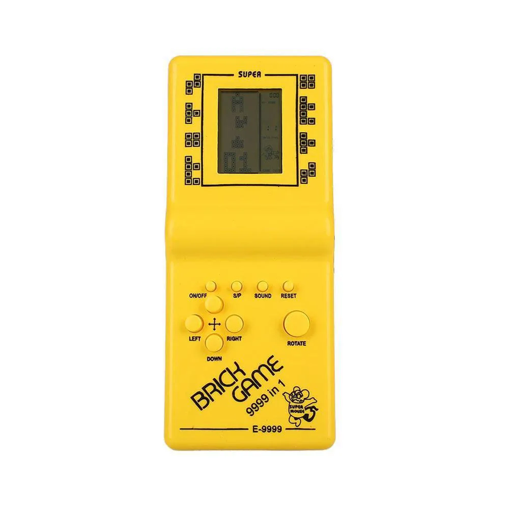 Детское напоминание Классическая тетрис кирпичная игра портативная игровая машина детская игровая машина мини-игрушки лучший подарок для детей - Цвет: Yellow