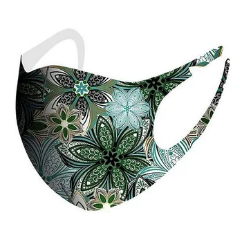 

Fashion Mask For Adult Floral Print Adjustable Washable Cotton Mask Cover Face Mask Face Jeweiry 2020