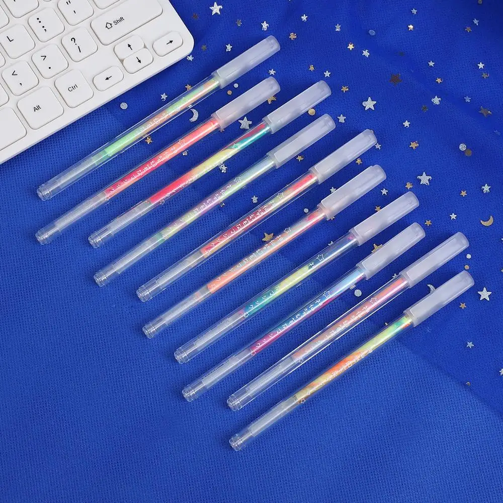 

10pcs/set Gradient colors pen Marker Pen Bullet Journal Mixed Colors Pens for Student writing Stationery Kawaii