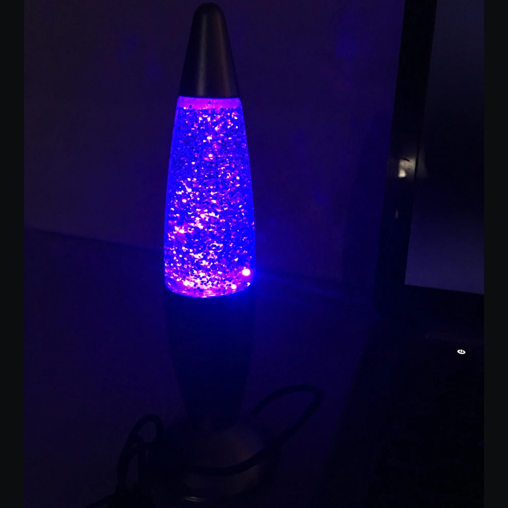 USB цветной Ночной светильник 3D ракета лава лампа RGB светодиодный блестящие вечерние Настроение Ночной светильник Рождественский подарок Ночной светильник