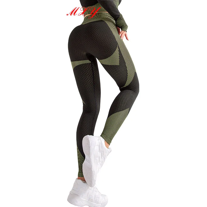Black Green Pants Женские спортивные колготки на молнии, Цветные Бесшовные топы для фитнеса, йоги, Короткие топы для тренировок, бега, с длинным рукавом, топы для йоги, топы для бега - Цвет: Black Green Pants