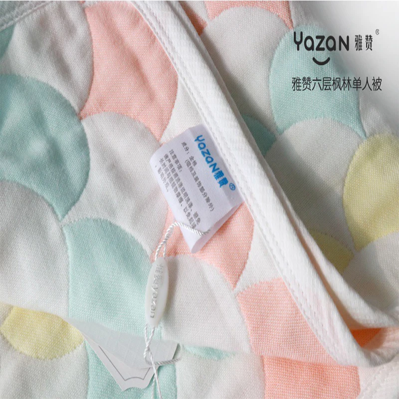 Yazan2019 Новинка 80*130 см AB лицо 6 слоев Высококачественная хлопковая пряжа Мягкая дышащая ткань класса А детское одеяло для кроватки банное полотенце