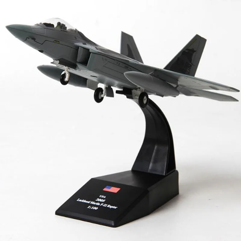 1/100 американская армия ВМС США F22 модель истребителя игрушки самолет произведение искусства для взрослых детей подарки для дома демонстрационная коллекция