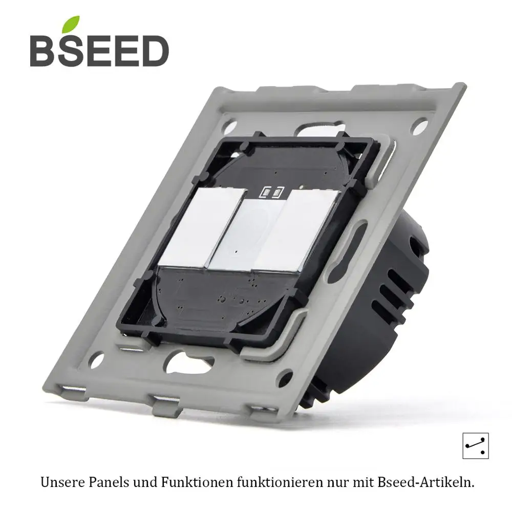 Bseed база сенсорного переключателя ЕС стандарт 1 банда 2 банды 3 банды AC 110~ 240 В переключатель управления без стеклянной панели
