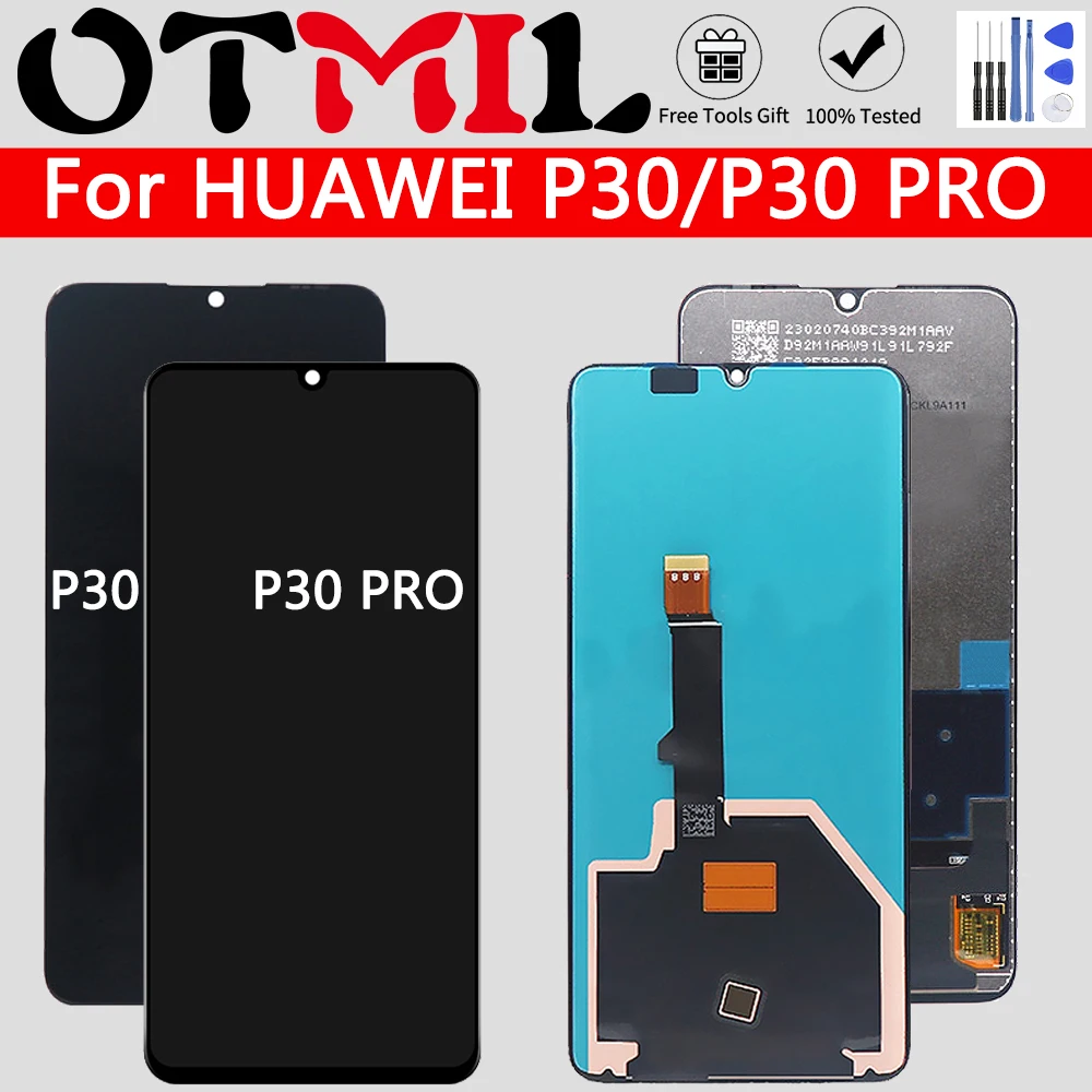 

Original AMOLED 6.47" LCD For Huawei P30 LCD Display Touch Screen Digitizer Assembly For Huawei P30 Pro Display VOG-L04 VOG-L09
