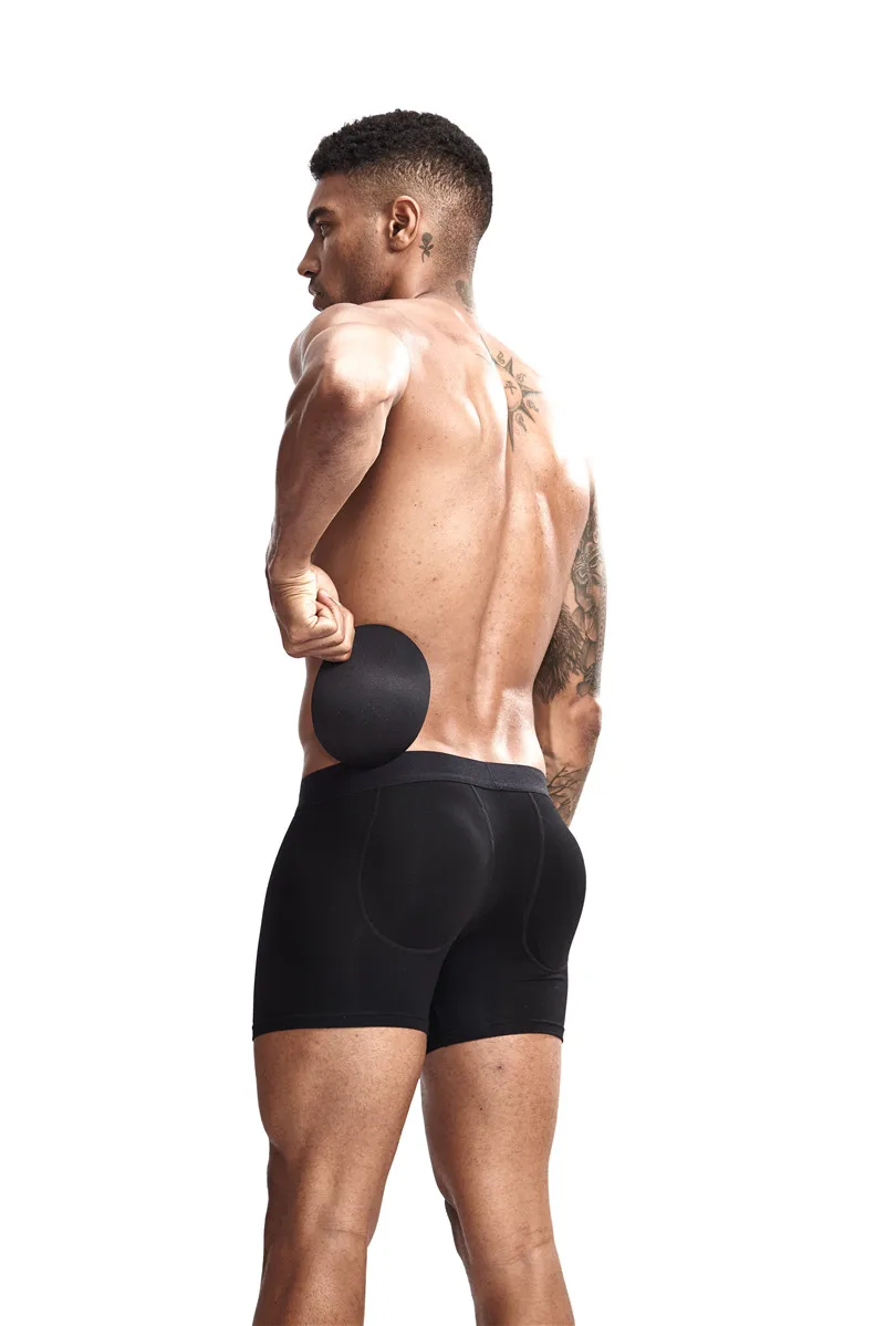 Jockmail, сексуальные боксеры, мужское нижнее белье, для увеличения ягодиц, с подкладкой, для багажника, съемная подкладка, для подъема ягодиц и увеличения, посылка, белая