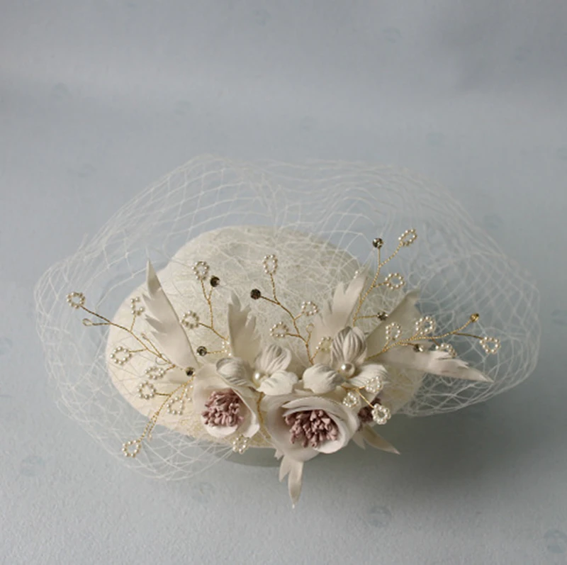 Elegant Bridal Hat And Fascinators Headpiece Corsage Women Wedding Party Hair Accessories