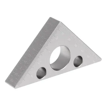 

45 Degree Aluminum Alloy Angle Ruler inch metric Triangle ruler Carpenter's Workshop Woodworking square Multifunction Tool