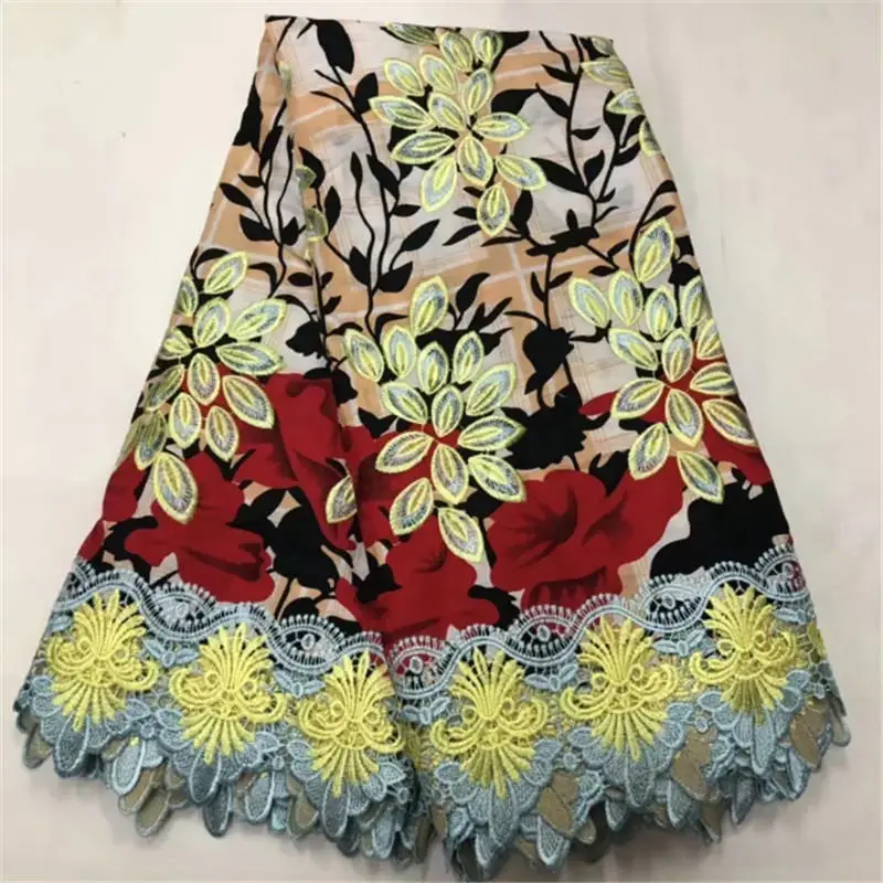 

New Nigerian Lace Fabric 2019 High Quality 6yards Cord Lace Fabric African Lace Fabric Newest Wax Cord Lace For Women Wedding