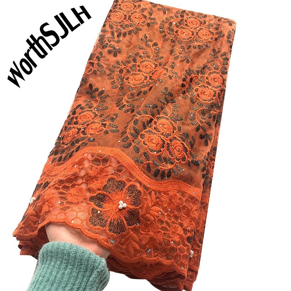 Новинка африканская ткань кружева 2020 Высокое качество гипюр бисерная кружевная