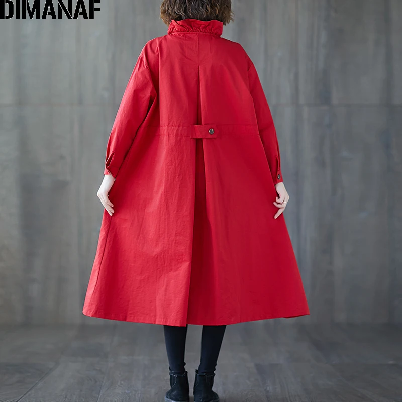 incredible DIMANAF Women Jackets Coats Plus Size Autumn Big Size Cardigan Female Loose Outerwear Long Sleeve P