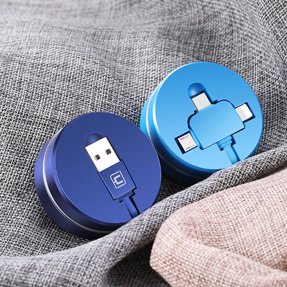 FDBRO Micro usb type C 3 в 1 кабель для быстрой зарядки для iphone samsung huawei Xiaomi Универсальный Выдвижной телефон данных USB кабель