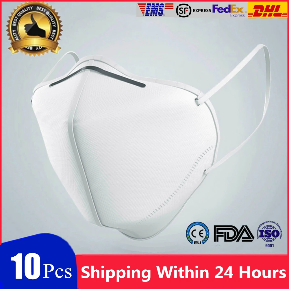 

10PCS CE/FDA Certified KN95 Breathable Respirator for Personal Health Protection, face masks mascarillas level as KF94 FFP3 N95