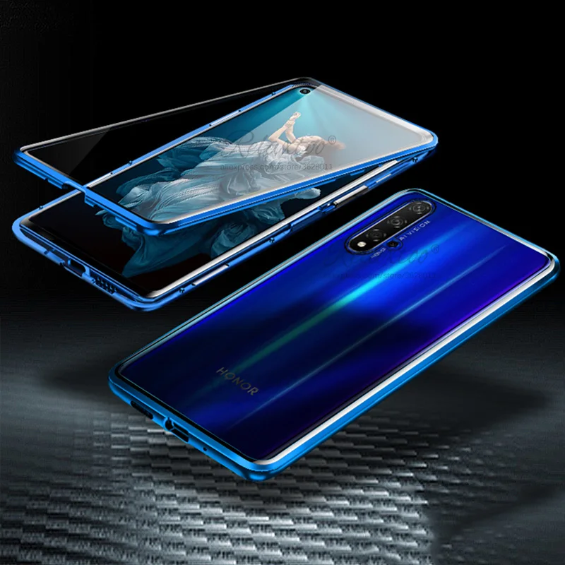 Роскошный защитный Магнитный чехол на весь корпус для huawei honor 10 lite 20 Pro 360, двойная задняя крышка из закаленного стекла для honor 10 lite, чехол