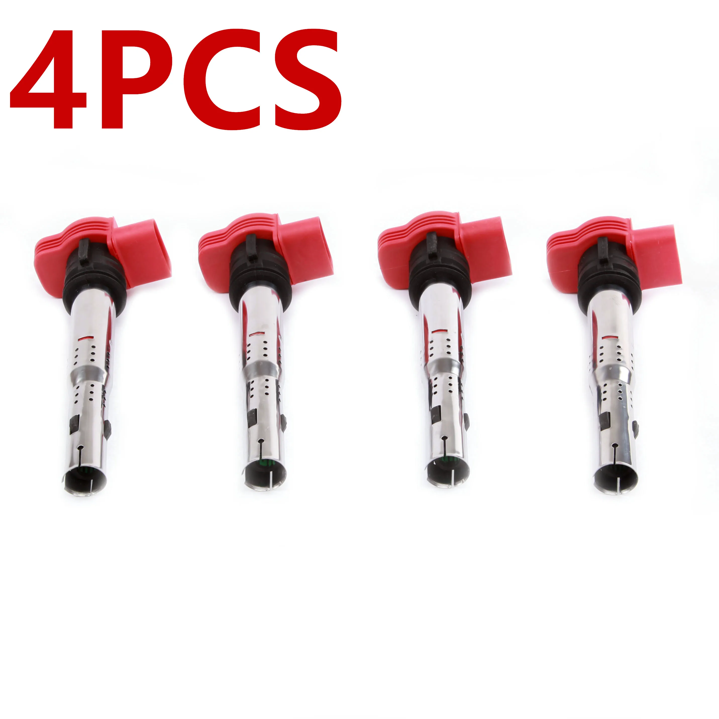 4 шт. OEM UF-529 Красный 12V катушки зажигания блок для Audi A4 A5 A6 Quattro Q5 Q7 R8 S4 S6 VW Touareg C1631 06E905115B 06E 905 115 F - Цвет: 4PCS