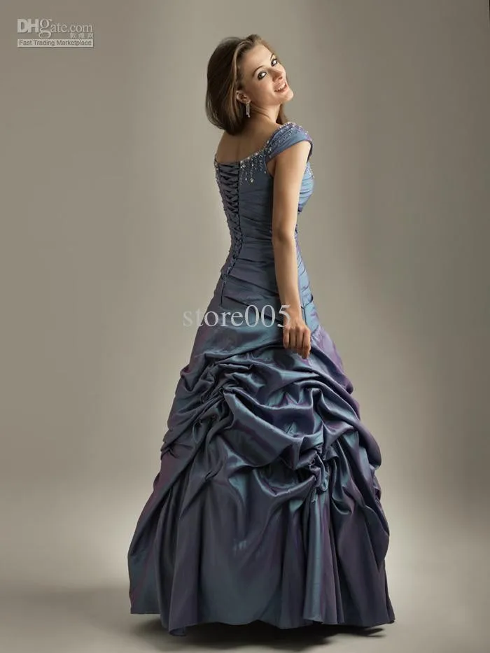 Новинка,, бальное платье с рукавами-крылышками, на заказ, vestidos de fiesta, платье из тафты для выпускного вечера, на шнуровке, сзади, со спущенной талией