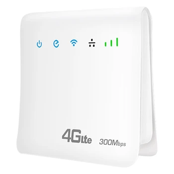 

Wireless Router Multifunctional 4G Wireless Router 2.4G WiFi 300M Suitable for Home Business(EU Plug)