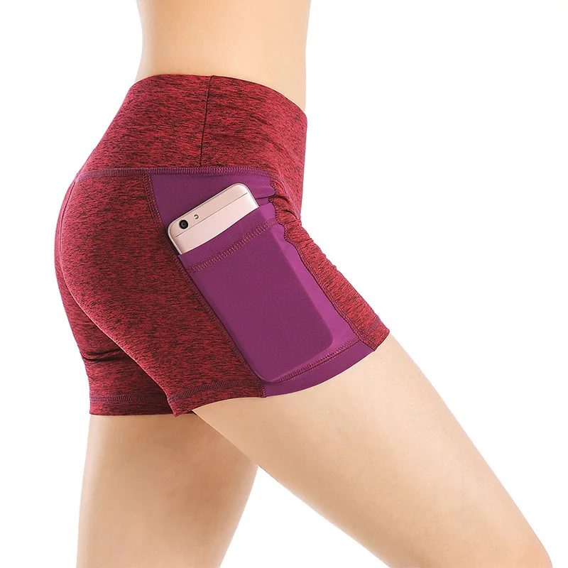 

EAST HONG Women's Gym Yoga Shorts Athletic Running Exercise Shorts 2 Side Pockets