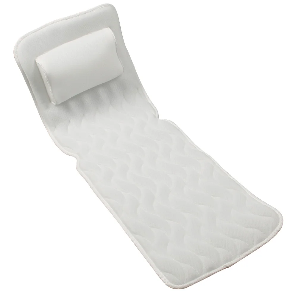 

Large Spa Bathtub Mat Home Mattress 3D Mesh Layer Quick Dry Pillow Bath Cushion Soft Non-Slip Suction Cup Super Thick Breathable