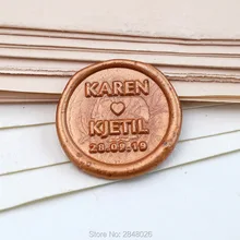 Свадебная печать на заказ с именем и датой, индивидуальный восковой комплект печатей в виде сердца, персонализированные свадебные приглашения, свадебный подарок