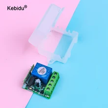 Kebidu – interrupteur de télécommande sans fil, Module récepteur pour l'apprentissage du code, émetteur à distance, DC 12V, 1CH, 433 Mhz, 433 Mhz