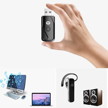 

Long Range USB Bluetooth 4.2 Audio Transmitter Adapter for PC Laptop Wireless Transmitter Receiver LFX-ING