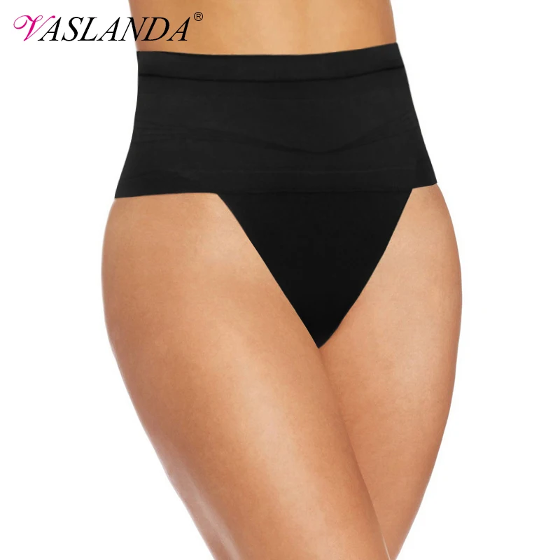 

VASLANDA Women Thong Tummy Shapers Shaping Panty Seamless Underwear Waist Cincher Trainer Girdle Faja Shapewear G-string Briefs