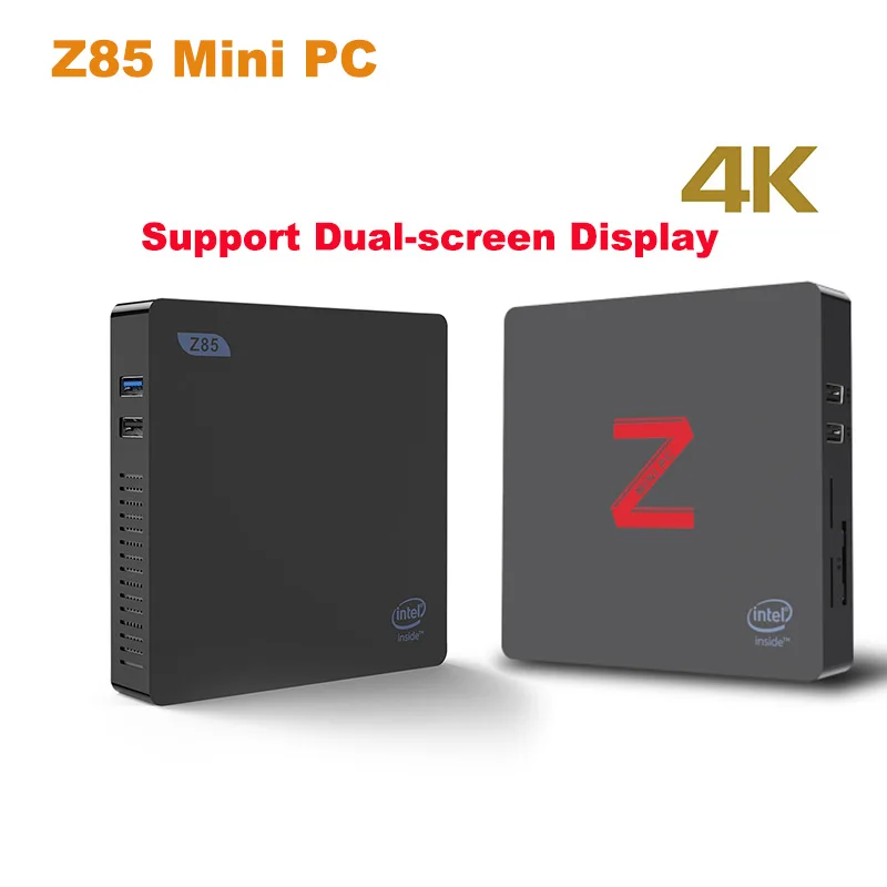 Новый Z85 мини ПК Intel Atom X5 Z8350 четырехъядерный Bluetooth 4 0 1000 Мбит/с 64 Гб ПЗУ HD двойной