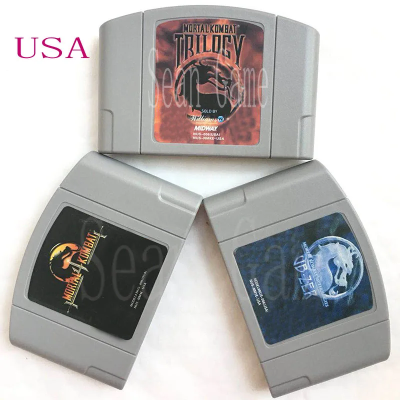 Высокая США NTSC качества обслуживания клиентов картридж Mortal Kombat Trilogy/Mortal Kombat 4/мифологий карты для 64 бит видео игровая приставка