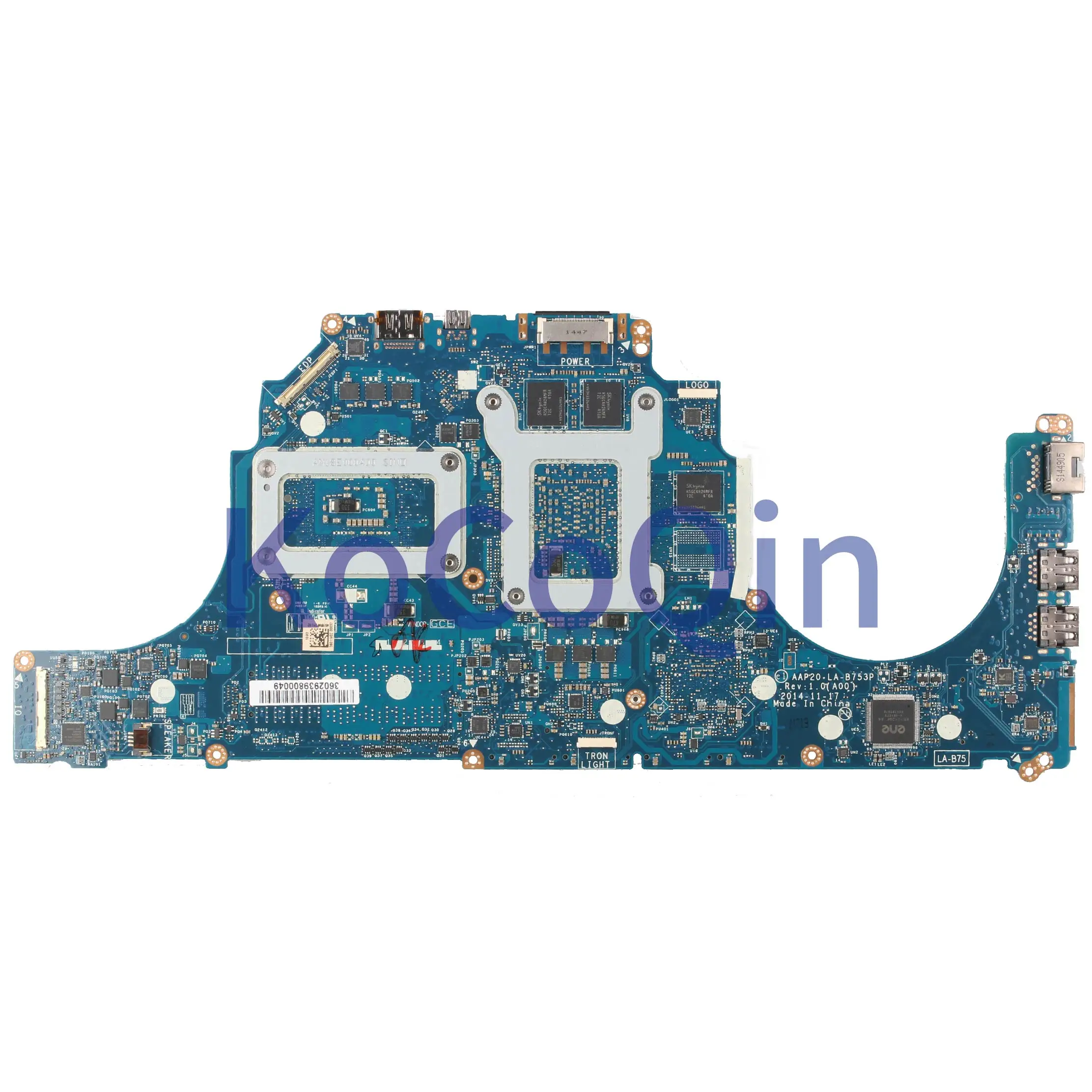 KoCoQin материнская плата для ноутбука DELL Alienware 17 R2 i5-4210H материнская плата CN-00C5MH 00C5MH LA-B753P SR1Q0 N16E-GF-A1